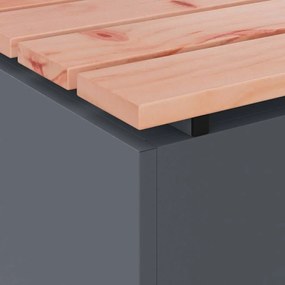 vidaXL Παγκάκι κήπου Ανθρακί 40 x 40 x 43 cm Ατσάλι