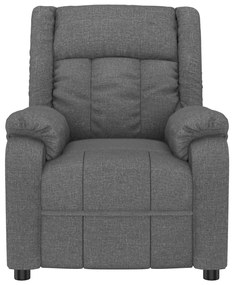 vidaXL Πολυθρόνα Μασάζ Σκούρο Γκρι Υφασμάτινη
