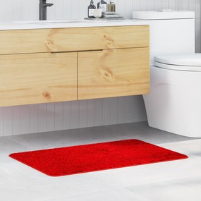 vidaXL Πατάκι Μπάνιου Ορθογώνιο Κόκκινο 60x90 εκ. Πολυπροπυλένιο Αντιολισθητικό