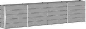 vidaXL Γλάστρα Ανοιχτό γκρι 320 x 40 x 75 εκ. Ατσάλι