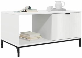 vidaXL Τραπεζάκι σαλονιού Λευκό 90 x 49 x 46 εκ. Επεξεργασμένο ξύλο