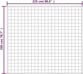 vidaXL Κουβέρτα Βαρύτητας Γκρι 200 x 225 εκ. 13 κ. Υφασμάτινη