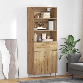 vidaXL Highboard Artisan Oak 69,5 x 34 x 180 εκ. Επεξεργασμένο ξύλο