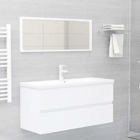 vidaXL Ντουλάπι Νιπτήρα Λευκό 100 x 38,5 x 45 εκ. από Επεξ. Ξύλο