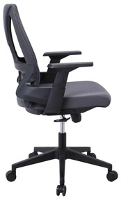 BF8760 Πολυθρόνα Γραφείου Mesh Γκρι , Ύφασμα Γκρι 65x62x97/107cm