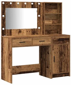 vidaXL Τραπέζι περιποίησης με συρτάρι 2 pcs Καφέ 78.5 x 41 x 135 εκ