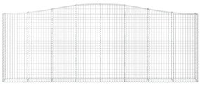 vidaXL Συρματοκιβώτια Τοξωτά 15 τεμ. 400x30x140/160 εκ. Γαλβαν. Ατσάλι