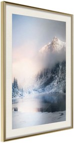 Αφίσα - Winter in the Mountains - 40x60 - Χρυσό - Με πασπαρτού