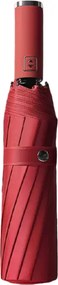 Αυτόματη ομπρέλα σπαστή με φακό LED - 10K - Tradesor - 585670 - Red