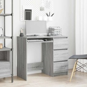 vidaXL Γραφείο Γκρι Sonoma 90x45x76 εκ. από Επεξεργασμένο Ξύλο