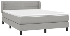 ΚΡΕΒΑΤΙ BOXSPRING ΜΕ ΣΤΡΩΜΑ ΑΝΟΙΧΤΟ ΓΚΡΙ 140X190 ΕΚ. ΥΦΑΣΜΑΤΙΝΟ 3126317