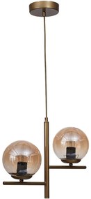 Φωτιστικό Οροφής 534LUN5944 42x15x80cm 2xE27 40W Gold-Honey Opviq
