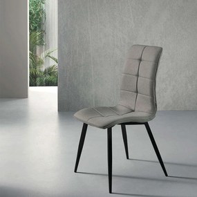 Καρέκλα Linfa 43x58x96cm Grey-Black Capodarte