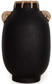 Διακοσμητικό Βάζο Usiris 0750014 21x35cm Black Soulworks Clay