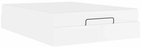 Σκελετός κρεβατιού με στρώμα με στρώμα 2 pcs Λευκό PVC