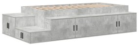 vidaXL Κρεβάτι Αποθήκευσης  Γκρί Σκυρόδεμα 80x200 εκ.