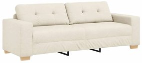 vidaXL Καναπές 2 pcs Μπεζ Ύφασμα μείγματος λινών