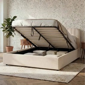 ΚΡΕΒΆΤΙΑ CALA STORAGE BED 160 X 200 CM BEIGE ATMOSPHERA 213