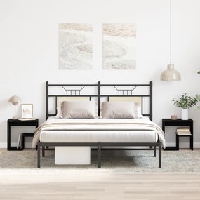 vidaXL Κομοδίνα 2 τεμ Μαύρο Δρυς 40x30x40 εκ Σαουνά ξύλο