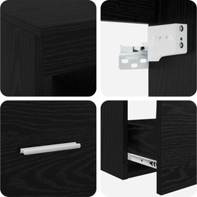 vidaXL Σετ Επίπλων Μπάνιου 2 pcs Μαύρη Δρυς Επεξεργασμένο Ξύλο