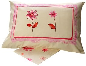 Σεντόνια Μονά 160x260 Σετ 3 Τεμ. Sunshine Home Cotton Feelings Εμπριμέ 4031 Pink