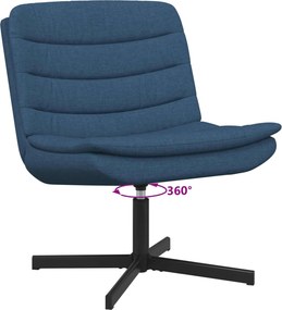 vidaXL Περιστρεφόμενη καρέκλα Μπλε 63 x 75 x 76 εκ ύφασμα