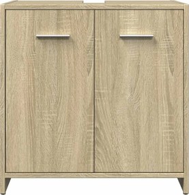 vidaXL Σετ Επίπλων Μπάνιου 3 Τεμαχίων Sonoma Δρυς Επεξεργασμένο Ξύλο