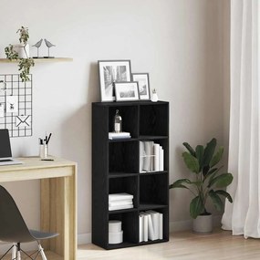 vidaXL Βιβλιοθήκη Μαύρη Δρυς 66x30x130 εκ. από Τεχνητό Ξύλο