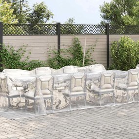 vidaXL Σαφής μουσαμάς με οπές 3x12 m πολυαιθυλένιο