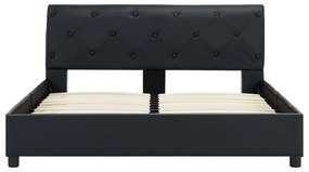 vidaXL Πλαίσιο Κρεβατιού Μαύρο 140 x 200 εκ. από Συνθετικό Δέρμα