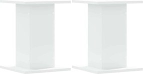 vidaXL Βάσεις Ηχείων 2 Τεμ. Λευκή 30x30x40 εκ. Επεξ. Ξύλο