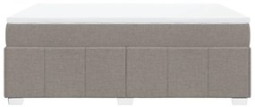 Κρεβάτι Boxspring με Στρώμα Taupe 140x190 εκ. Υφασμάτινο - Μπεζ-Γκρι