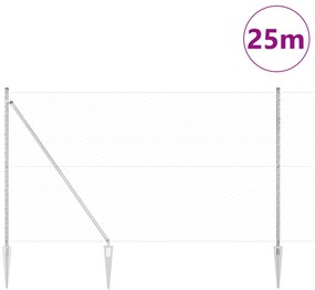 vidaXL Σετ Περιφράξεων Σετ 2 Γαλβανισμένο Ατσάλι 25 x 1.5 μ Ανθεκτικό