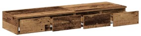 vidaXL Συρτάρια κρεβατιού με συρτάρι Παλιό ξύλο 120 x 36,5 x 16,5 εκ