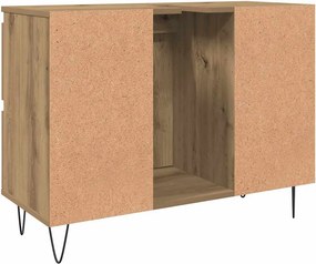 vidaXL Ντουλάπι μπάνιου Δρυς τεχνίτης 80x33x60 cm Κατασκευασμένο ξύλο