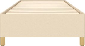 vidaXL Σκελετός Κρεβατιού Χωρίς Στρώμα Κρεμ 100 x 200 εκ. Υφασμάτινο