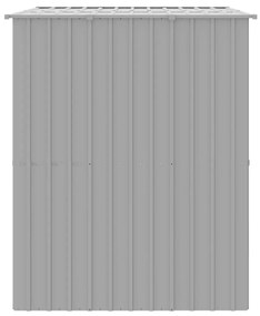 vidaXL Σπιτάκι Σκύλου με Οροφή Αν. Γκρι 214x153x181 εκ Γαλβαν. Χάλυβας