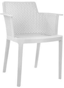 Armchair from polypropylene  White 59x60x76 cm