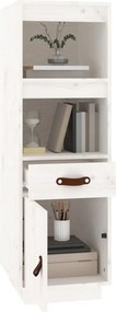 vidaXL Ντουλάπι Ψηλό Λευκό 34 x 40 x 108,5 εκ. από Μασίφ Ξύλο Πεύκου