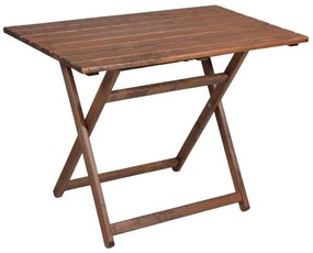 0033902 Τραπέζι πτυσσόμενο Klara Megapap από ξύλο οξιάς σε χρώμα καρυδί εμποτισμού 100x60x71εκ. Ξύλο, 1 Τεμάχιο