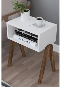 Κομοδίνο ORIGIN Λευκό - Καρυδί 45x30x56 εκ.