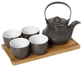 Σετ Τσαγιού 5Τμχ Με Κούπα Και Φίλτρο Ritual SPI110 600ml 30x17x12cm Grey Espiel Ceramic