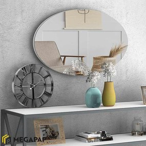 Καθρέπτης τοίχου Vista Megapap χρώμα λευκό 90x50x2,2εκ.