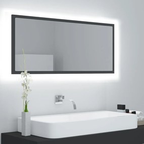 Καθρέφτης Μπάνιου με LED Γκρι 100x8,5x37 εκ. από Ακρυλικός - Γκρι