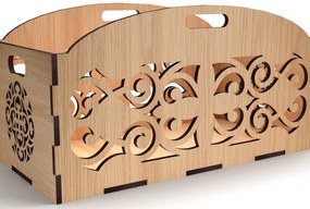 Σετ των 2 Intra απο ξύλο plywood 3mm-4mm πάχος - Διακοσμητικό κουτί δώρου Ξύλινο κουτί κοπής με λέιζερ Δίασταση 15x15 cm INTRAFABR-83158627