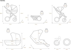 Πολυκαρότσι Kunert - Ivento Glam 3 σε 1 - White Style