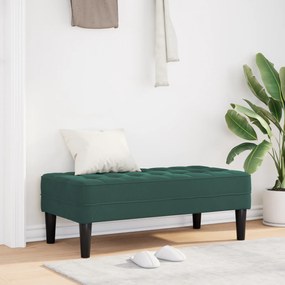 vidaXL Παγκάκι Σκούρο Πράσινο 113x57x39 εκ. Βελούδο
