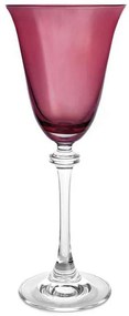 Ποτήρια Κρασιού Κολωνάτα Asio (Σετ 6Τμχ) CTB81SD70250 250ml Red Από Κρύσταλλο Βοημίας Κρύσταλλο