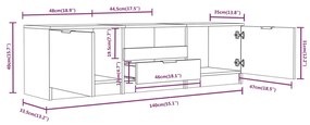 ΈΠΙΠΛΟ ΤΗΛΕΟΡΑΣΗΣ ΛΕΥΚΟ 140X35X40 ΕΚ. ΑΠΟ ΕΠΕΞΕΡΓΑΣΜΕΝΟ ΞΥΛΟ 811448