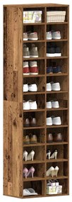 ντουλάπι παπουτσιών vidaXL Παλιό ξύλο 54x34x183 cm Κατασκευασμένο ξύλο